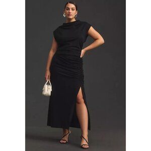 Anthropologie Black Midi Dress